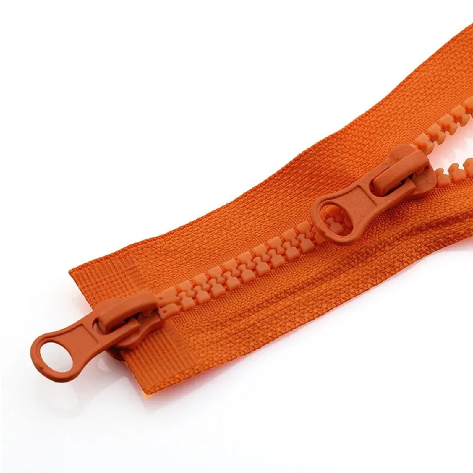 zamki do szycia, 3 szt. Podwójny zamek błyskawiczny do kurtki z podwójnym zamkiem błyskawicznym, akcesoria ubrań, ręcznie robione, DIY(Orange,80CM-5#)