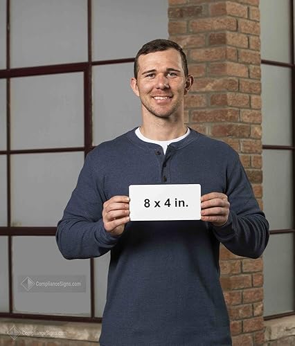 Miniatura 2 de ComplianceSigns - Señal eléctrica para habitación 79 x 39in color blanco sobre negro y acrílico con tiras adhesivas de montaje