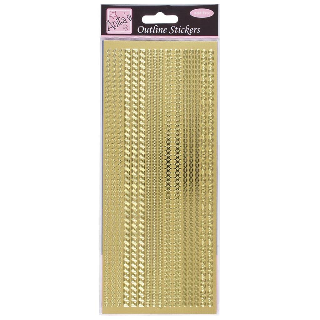 anitasAssorted Borders Outline Stickers - Gold
