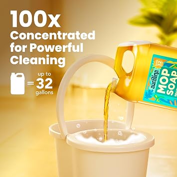 Mop Soap - Brazilian Waves Concentrated Floor Cleaner | Highly scented, concentrated formula. No residue, pet safe. Ideal for hardwood, tile & laminate. 32oz makes 50+ mop fills.
