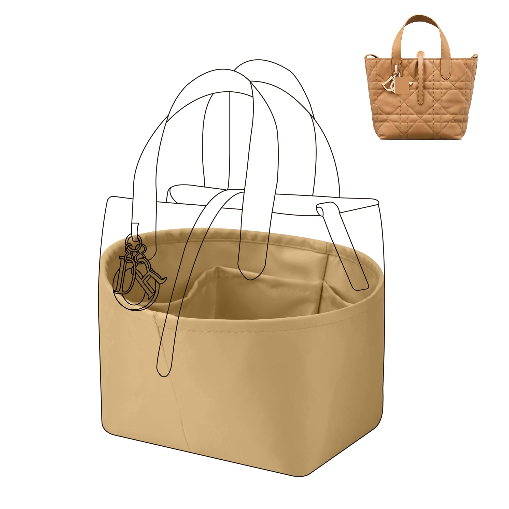 Viaggio ＆ QUEENS　バッグインバッグ　オーガナイザー Amazon.co.jp: DGAZ マクロカナージュ適用 バッグインナーバッグ