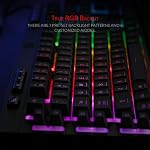 Redragon K512 Shiva RGB Backlit Membrane Gaming Keyboard with Multimedia Keys, Quiet Mechanical Feeling Keyboard, 6 Extra On-Board Macro Keys, Dedicated Media Control, Detachable Wrist Rest, Black
