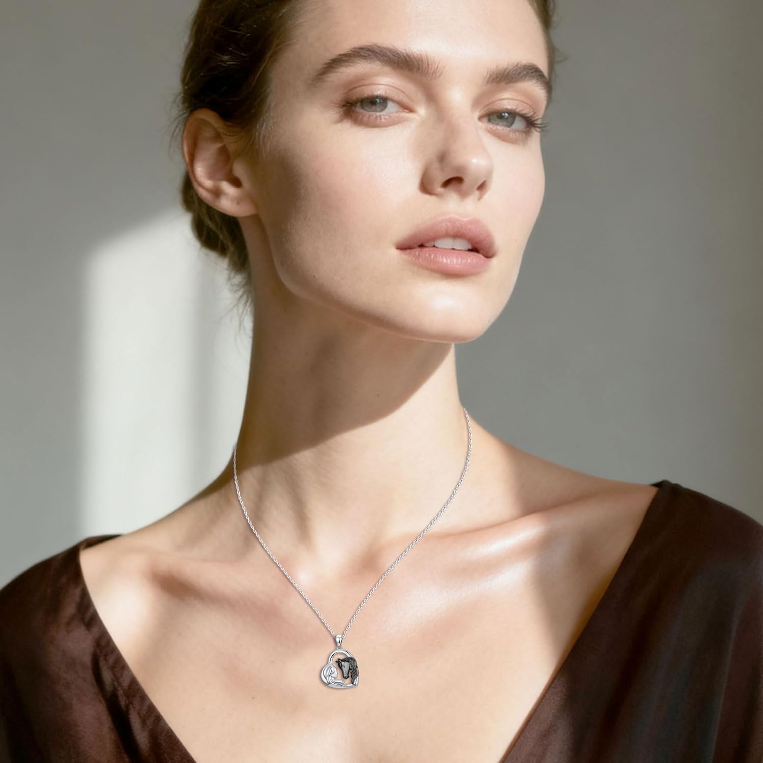 Animal Necklace for Women 925 Sterling Silver Horse/Duck/Polar Bear/Penguin/Snowman/Bee/Hummingbird/Unicorn Pendant Necklace Jewelry Gifts for Animal Lover - Image 5