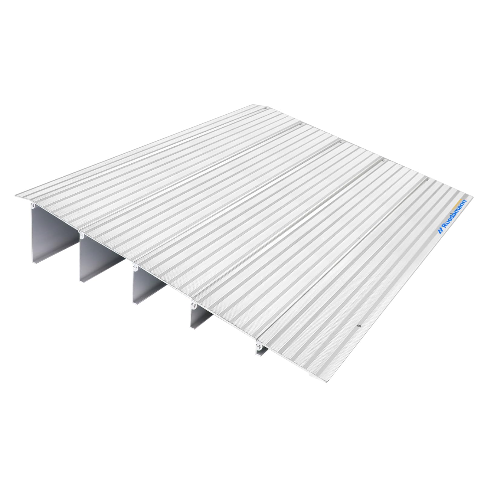 Ruedamann Threshold Ramp,5" Rise Modular Aluminum Entry Ramp,800 LBS Capacity,34" Wide Door Ramp for Wheelchairs, Scooters,Power Chairs,Non-Slip Mobility Wheelchair Ramp for Home Doorways