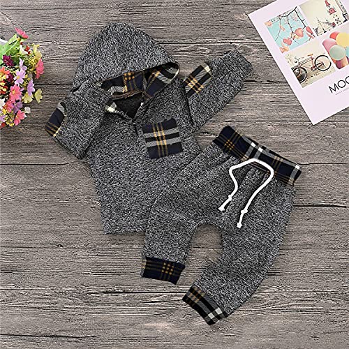 Roupas De Bebe Conjunto Infantil Blusa Com Capuz e Calça Tamanho:2 anos