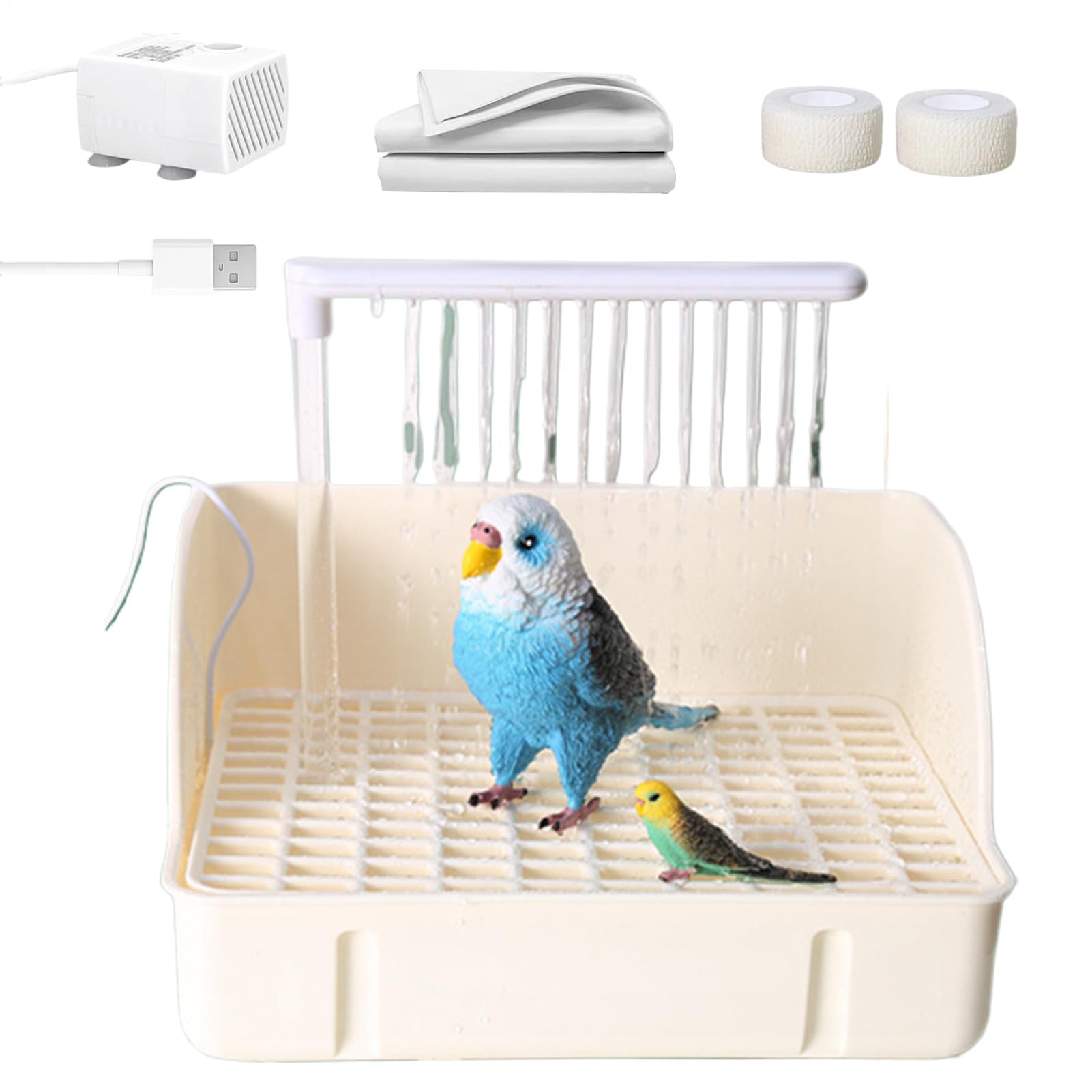 Récipient de Bain pour Oiseaux - de Douche pour Oiseaux Bautomatique