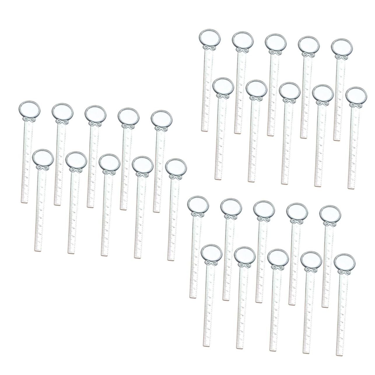 Operitacx 30stücke Vintage Lesezeichen Mit Bogen Design Teiliges Metall Lesezeichen Für Schüler Lehrer Und Buchliebhaber Inklusive Lineal Für Schule Und Büro Antik Silber