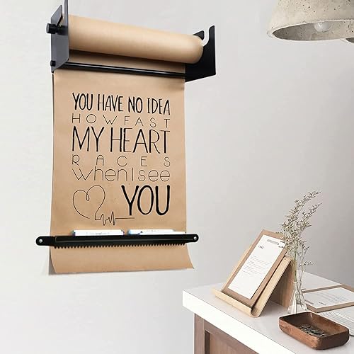 Miniatura 9 de Dispensador de papel kraft de 36 pulgadas para montaje en pared, dispensador de papel de carnicero, cortador de rollos de papel, ideal para el