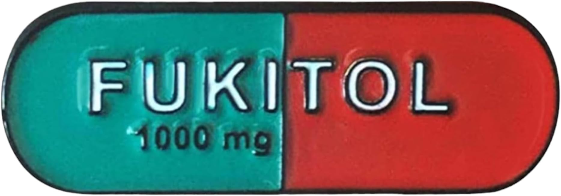 Stickeroonie Fukitol Enamel Pin Funny Sarcasm Fukitol Prescription Pill - Great Gift for Coworkers, Friends- The Perfect RX - Hat pins, Funny Pins, Jean pins