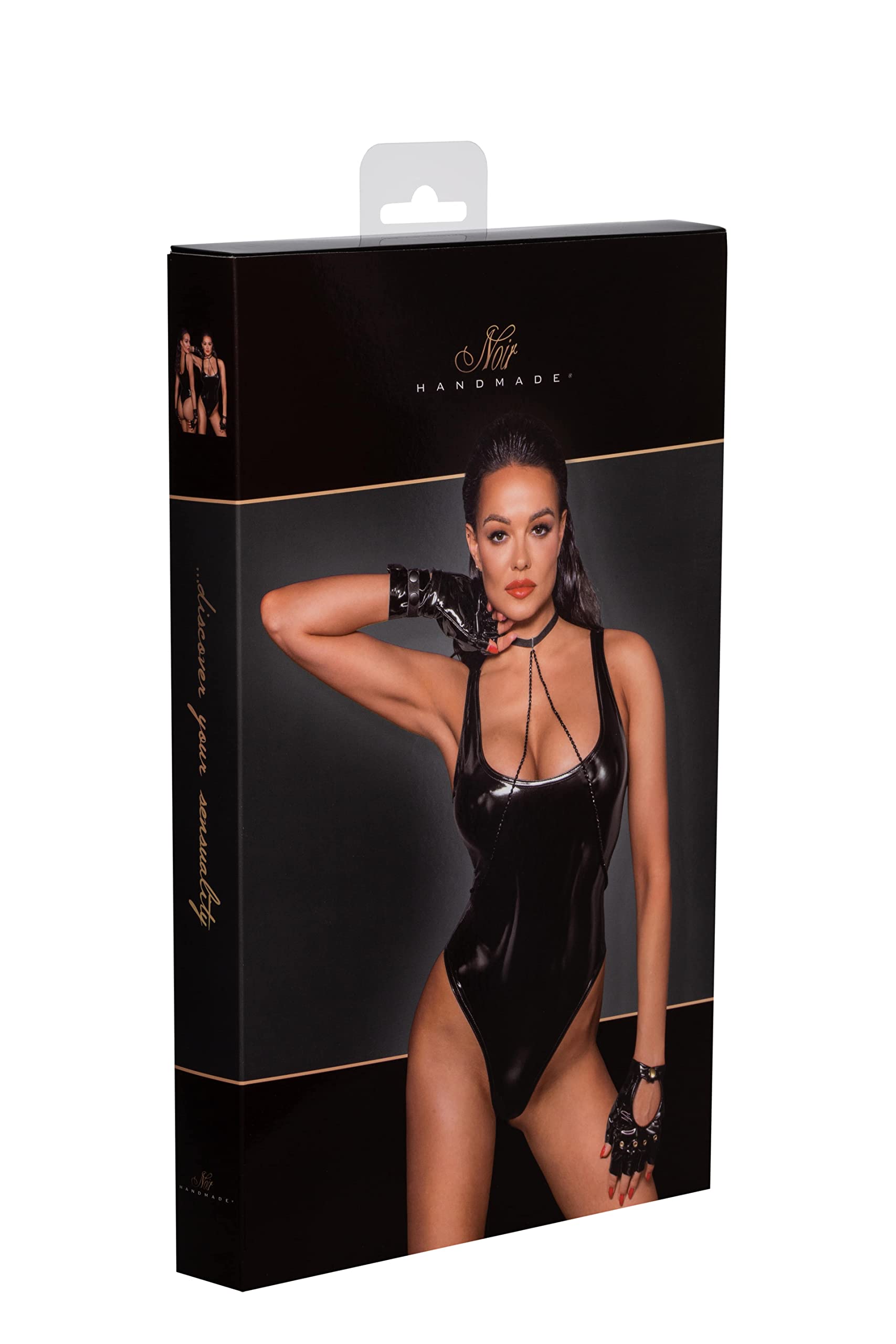 Body sexy vinyle F245 - Large - Noir