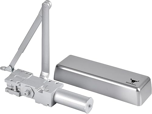 Miniatura 27 de Cierrapuertas de grado comercial/residencial – Cierre automático hidráulico de 3 resortes de aluminio resistente – Velocidad ajustable, montaje