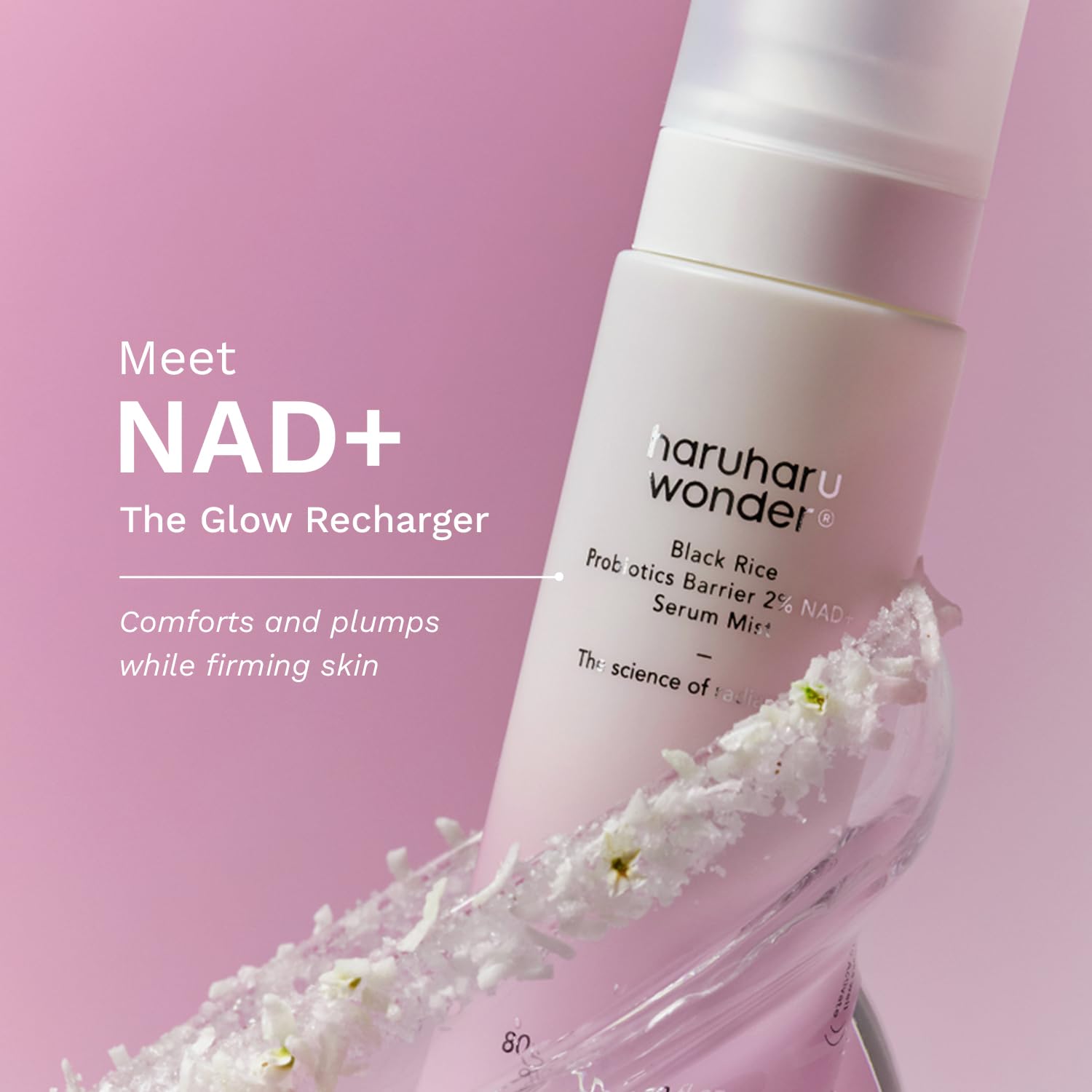 haruharu Wonder Black Rice Probiotics 2% NAD+ Serum Mist, Ultra-Fine Mist, Hydrating & Plumping, Barrier Support, Sensitive Skin, Ceramide, Korean Skincare, Vegan, 2.70 fl.oz - Image 4