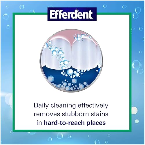Miniatura 4 de Efferdent Tabletas de limpieza de retenedores, tabletas de limpieza de dentaduras para aparatos dentales, menta fresca y limpia, 44 unidades