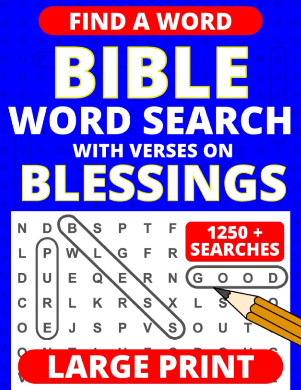 Large Print Bible Word Search – with Verses on Blessings