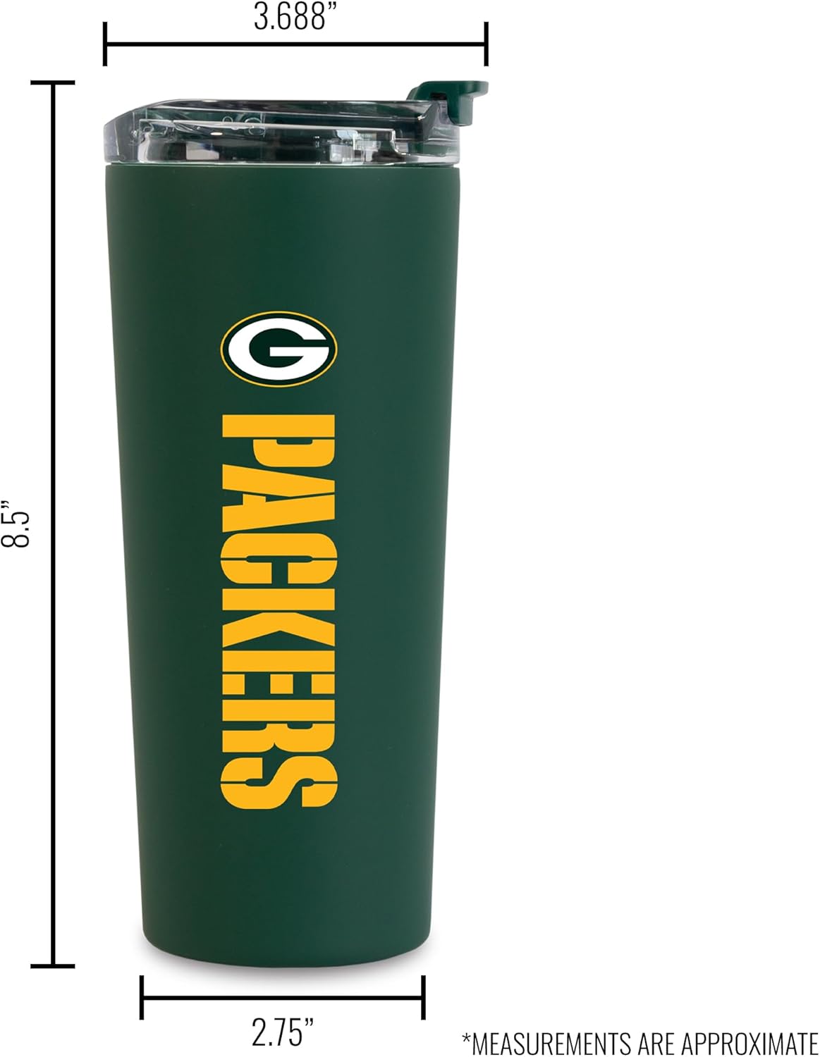 Rico Industries NFL Football 24oz Stainless Steel Tumbler with Lid and Dual Functioning Lid - Image 6
