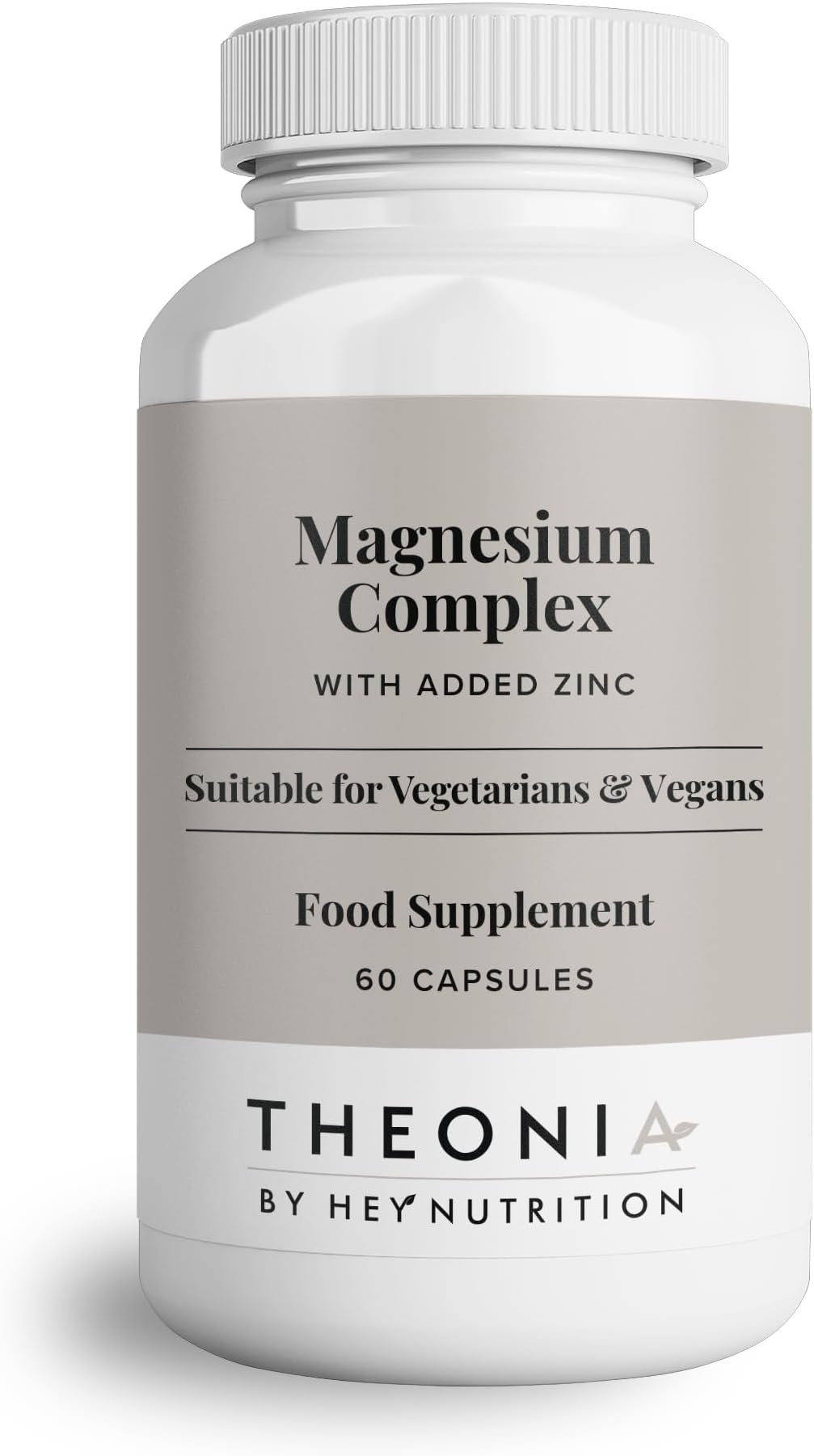 Theonia Magnesium Complex High Strength 205mg Supplement - Zinc, Vitamin D3 - Muscle & Bone Health, Nerve Function & Energy Support - UK Manufactured - Non-GMO - 60 Vegetarian Capsules