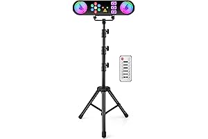 DJ Lights with Stand - 5IN1 Stage Lights Multi Effects Disco Ball...