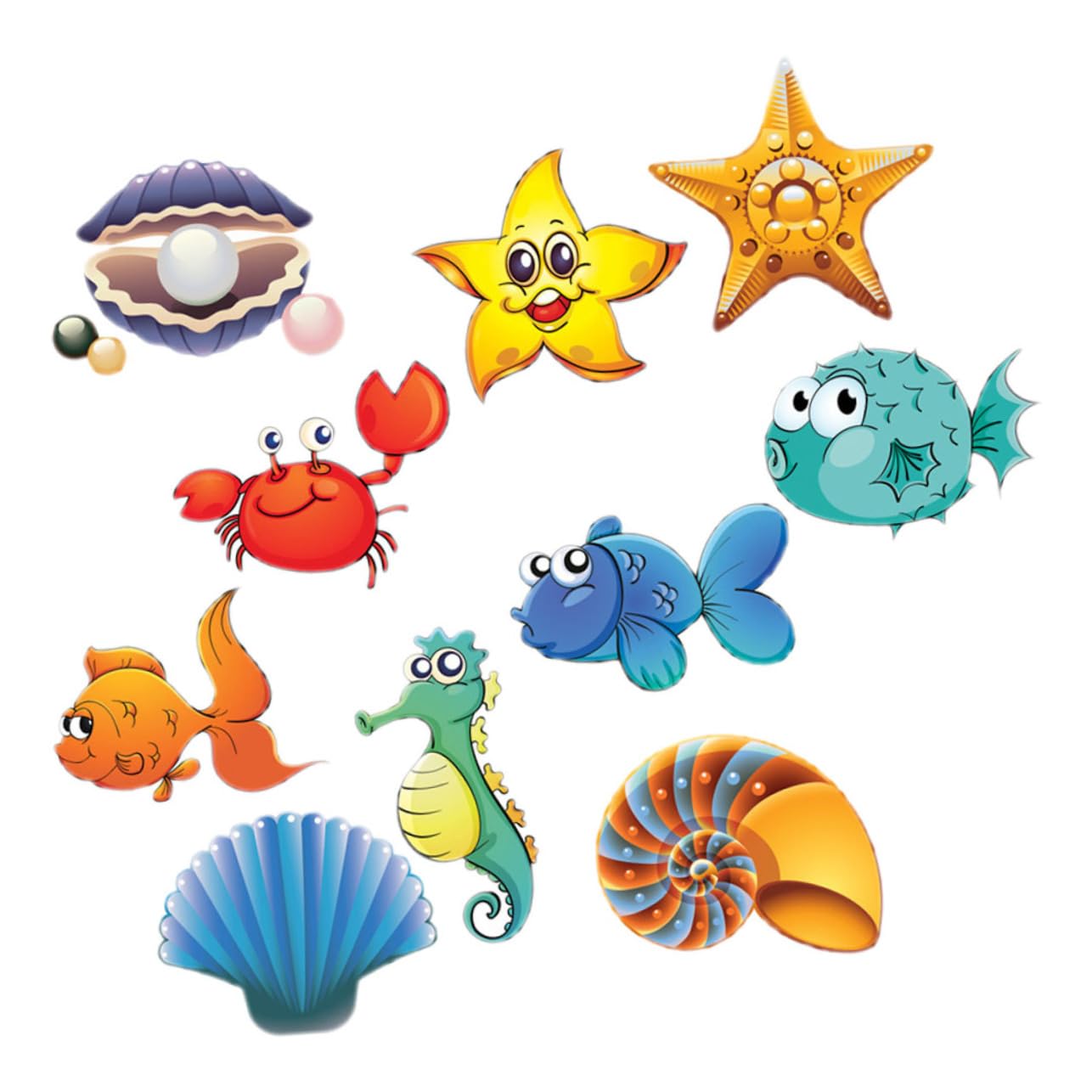 STOBAZA 2 Juegos Calcomanías Antideslizantes Bañera Animales Pegatinas Impermeables Decorativas