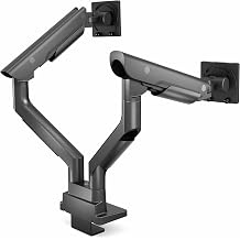 VIVO PRO Heavy Duty, Premium Dual Ultra-Wide Monitor Tension Arm, 24 inch to 38 inch Screens, Holds 59.4 lbs per Arm, Desk Mount Monitor Stand for 2 Ultrawides, Black, PRO-ST245B