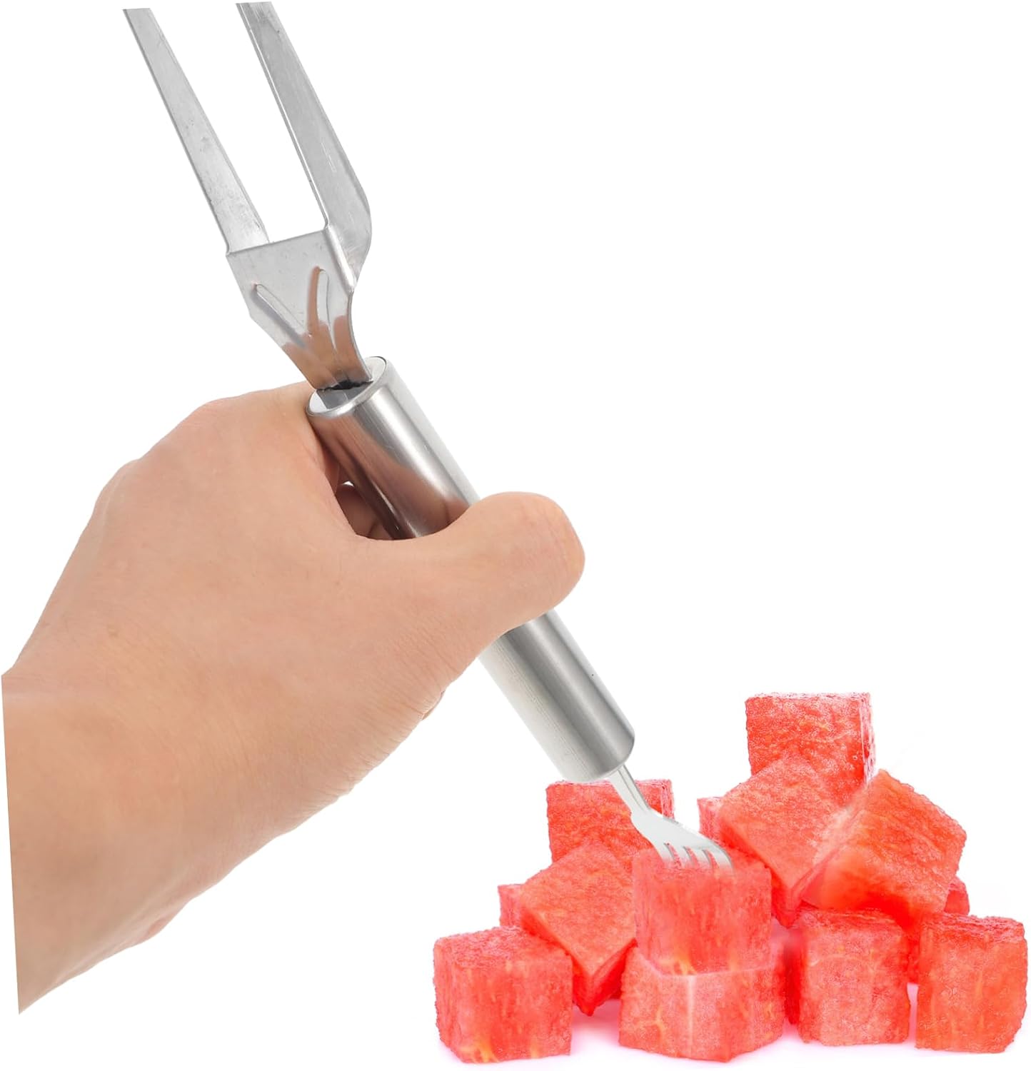 Watermelon Cutter Fork Slicer Tool with Stainless Steel, Portable