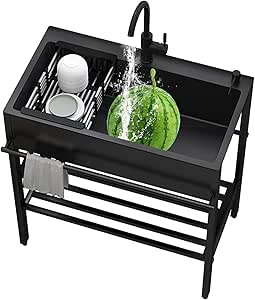 Compacte 32 cm mini ronde gootsteen, 304 roestvrij staal