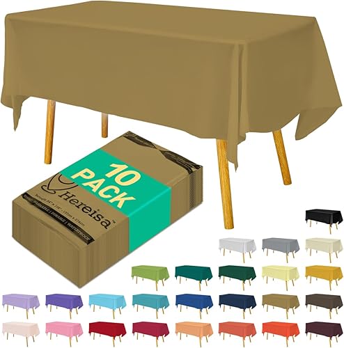 Miniatura 208 de Mantel desechable de alta calidad, paquete de 12, manteles de 54 x 108 pulgadas para fiestas, manteles decorativos para mesas rectangulares, mantel