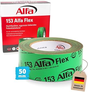Alfa 1x Flexibles Hochleistungsklebeband 50 mm x 25 m Profi-Qualität Dampfbremsen Dampfsperren Dachfolien geschmeidiges Folienklebeband/Systemklebeband