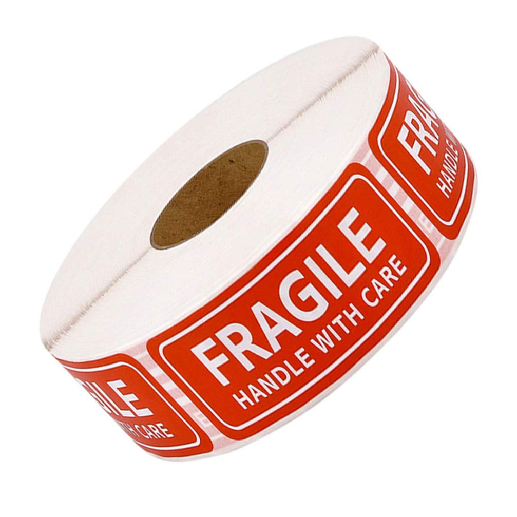 Sticker para Uñas 500pcs Fragile Adhesive Sticker Handle with Care Labels Warning Stickers Red Fragile Labels for Shipping and Packing Tags
