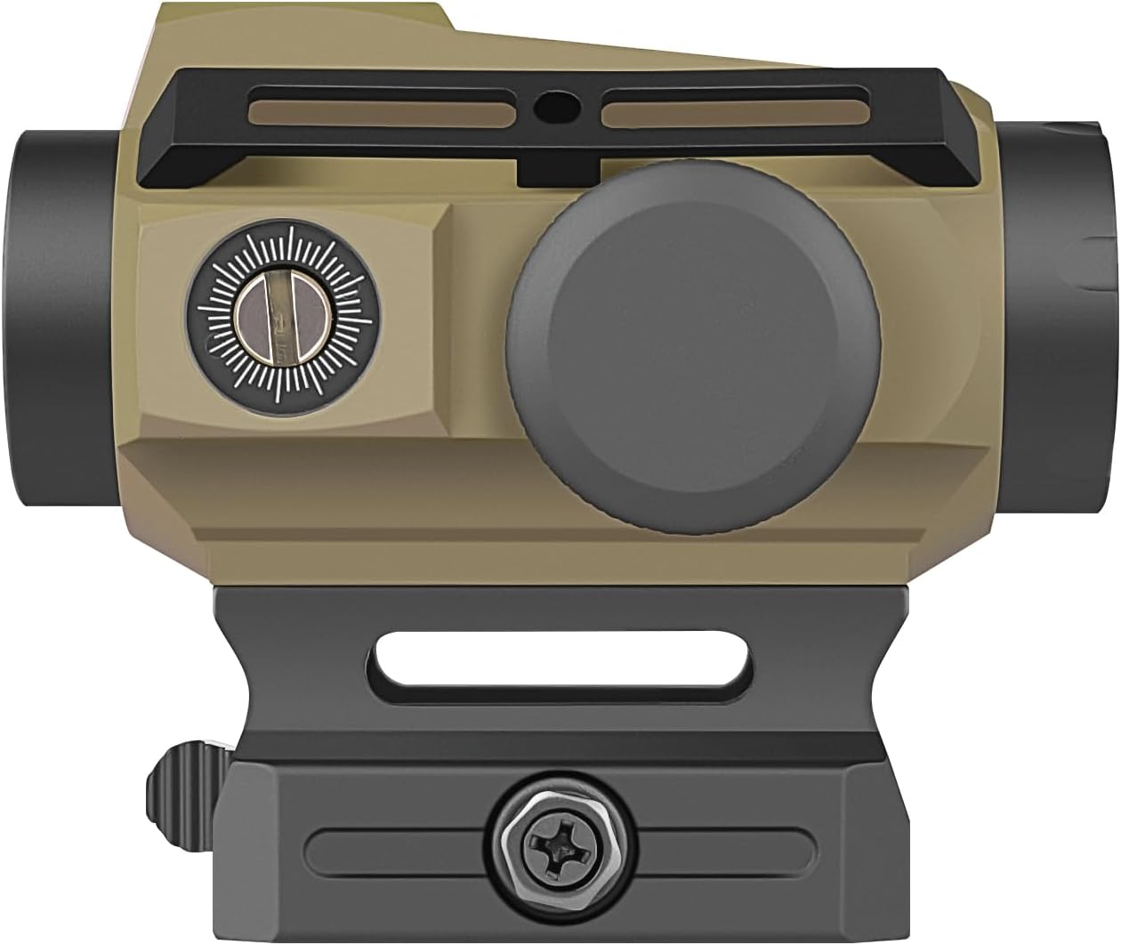 SPINA OPTICS SYM-20 Solar Red Dot Sight,Tactical Hunting Shooting Red Dot Scope with Dual Power Supply System,2 MOA Solar Reflex Red Dot Optics with Absolute Co-Witness Picatinny Mount