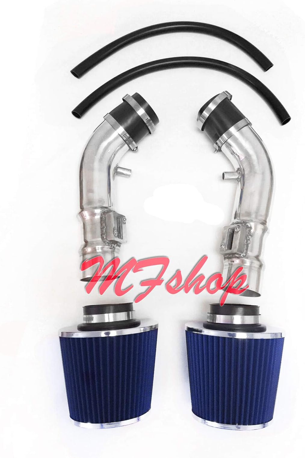 Air Intake Filter Kit System for 2008-2013 Infiniti G37 and 2009-2019 Nissan 370Z with 3.7L V6 VQ37VHR Engine (Black Accessories with Blue Filter)