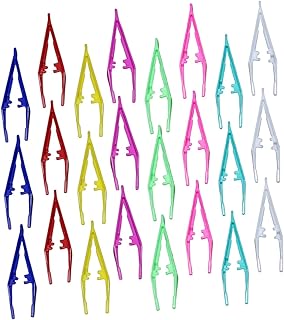 Beavorty 24pcs Disposable Tweezers First Aid Tweezers Professional Tweezers Womens Tweezers Nail Accessories Precision Tweezers Profession Art Nail Tweezers Mask Removal Tweezers Miss Face