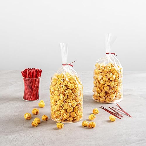 Vista 38 de Restaurantware Bag Tek - Lazos giratorios de 4 pulgadas para bolsas de golosinas, 500 lazos duraderos para bolsas de café, alambre de metal flexible