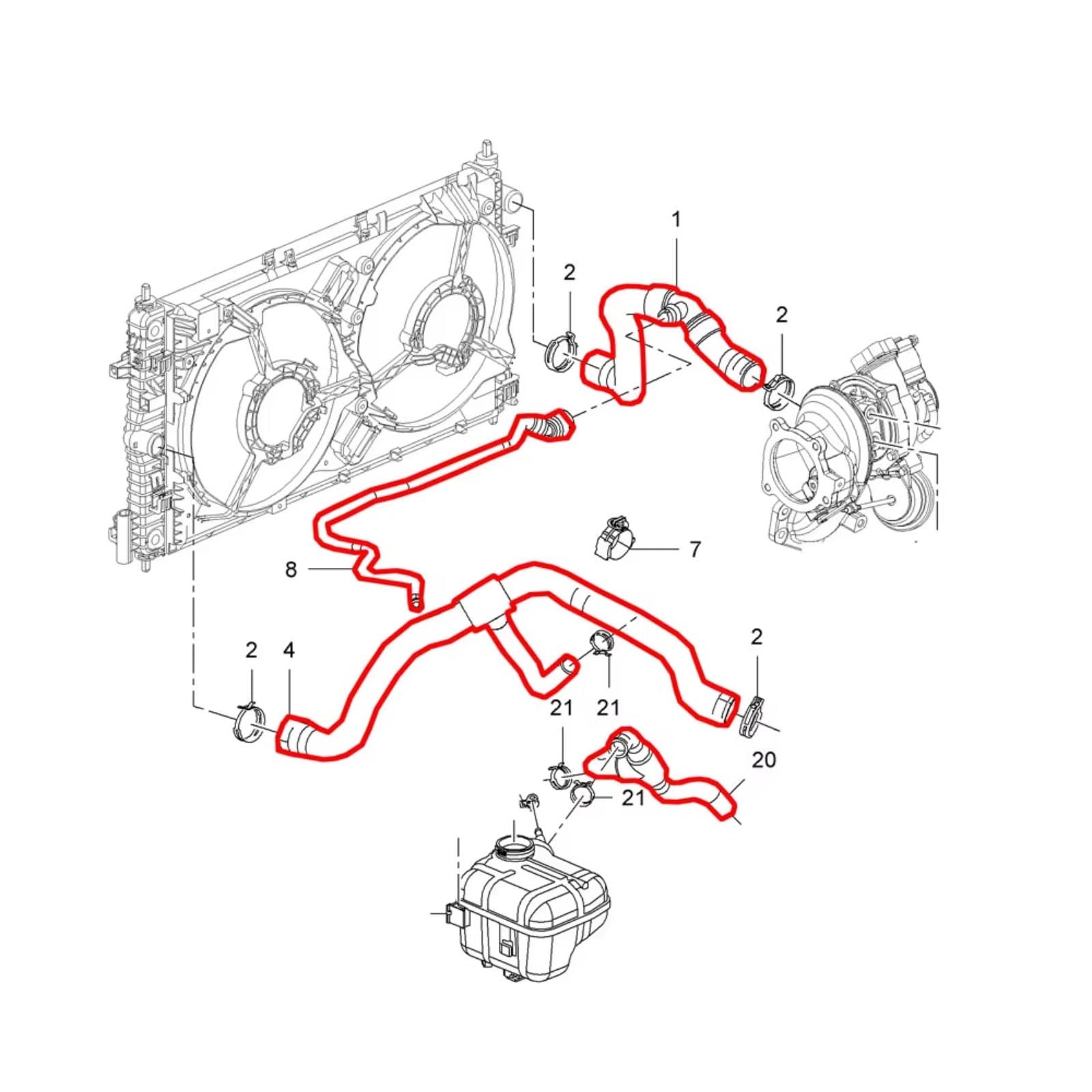 Compatibile Con BMW Per F07 530d N57 F10 535d N57S Tubo Flessibile Del Radiatore Del Liquido Di Raffreddamento Dell'acqua Accessori 17127800099 Auto Radiatore Flessibile Tubo