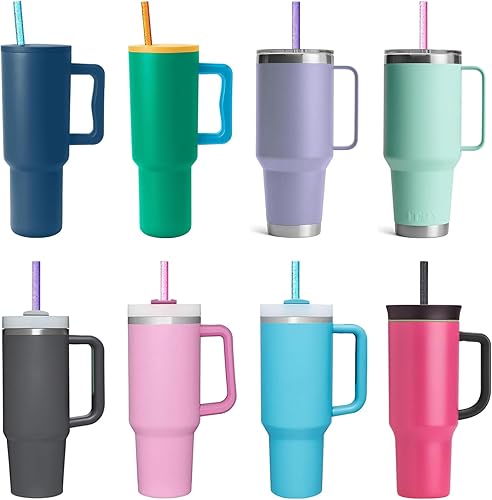 Miniatura 7 de Popote de repuesto para Stanley, Simple Modern, vaso Owala de 40 onzas y 30 onzas, paquete de 10 popotes reutilizables de 12.13 pulgadas de largo
