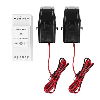 Smart Energy Meter, Solar Power Meter, Real Time Energy Tracking, Voice Control, Tuya App Compatible, with 200A CT Clamps for Home Energy Monitoring