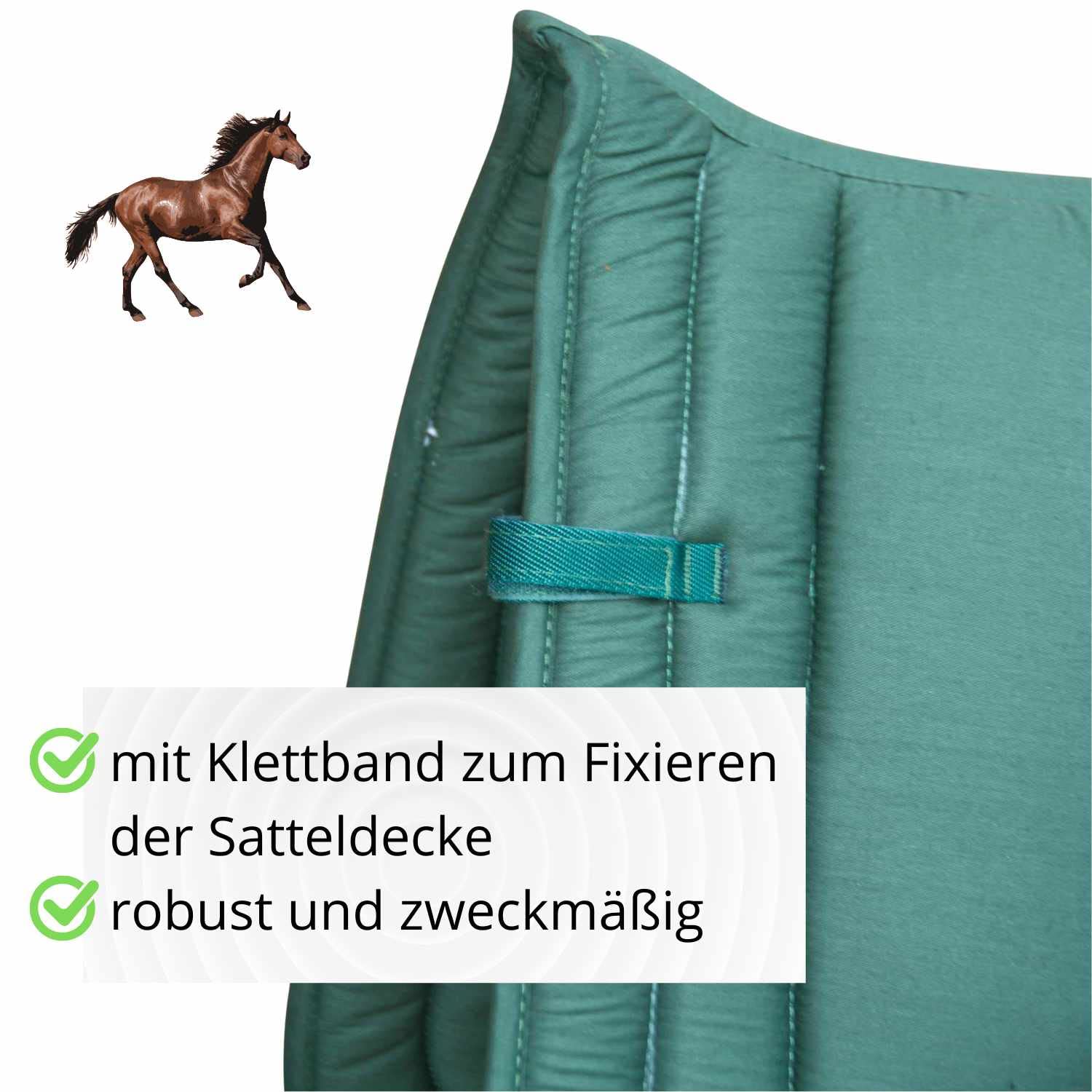 Stocksatteldecke, grün Satteldecke für australischen Stocksattel 004/52