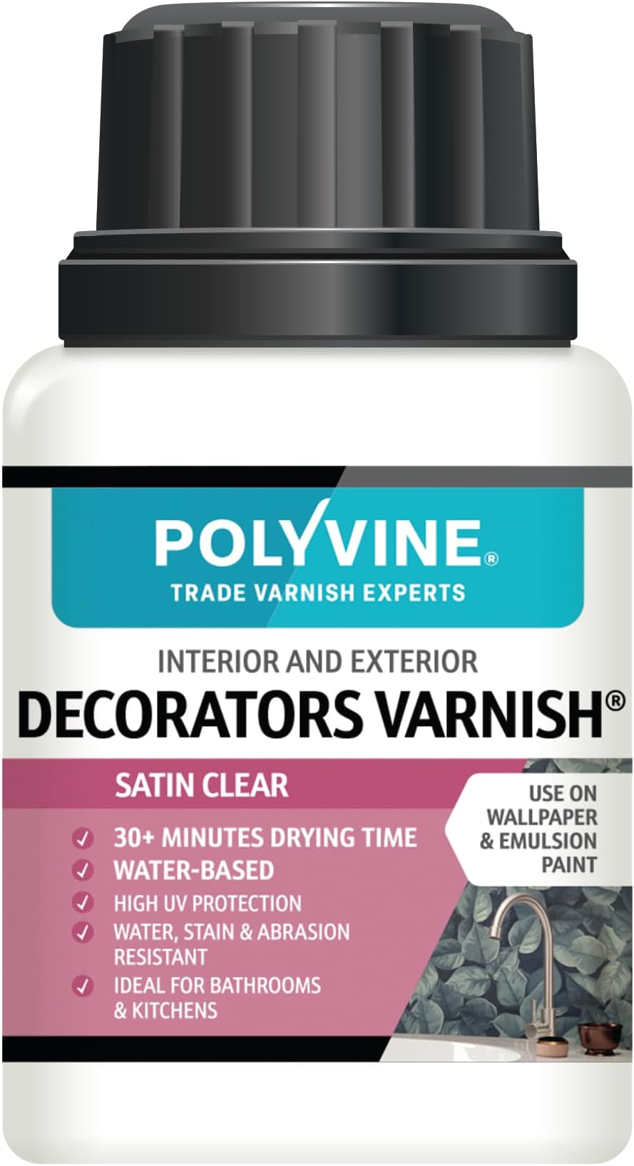 Quick-Drying Clear Acrylic Decorators Varnish Satin 100ml