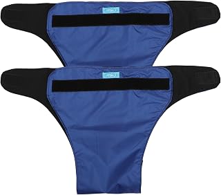 SOIMISS 2 piezas Reutilizables Impermeables para Adultos Absorbentes y Ajustables Protección contra Fugas para Personas Mayores Unidades Color Azul