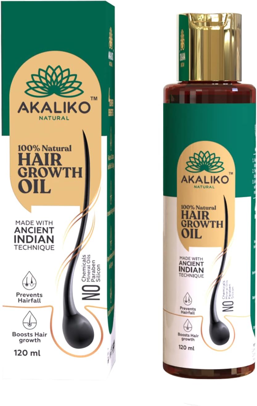 Hair Oil for Hair Fall Control & Growth | Repairs Damage & Hair Thinning | 5 Natural Ingredients - Black Cumins, Avla, Coconut, Almonds, Curry Leaves for Men & Women (120 ml)