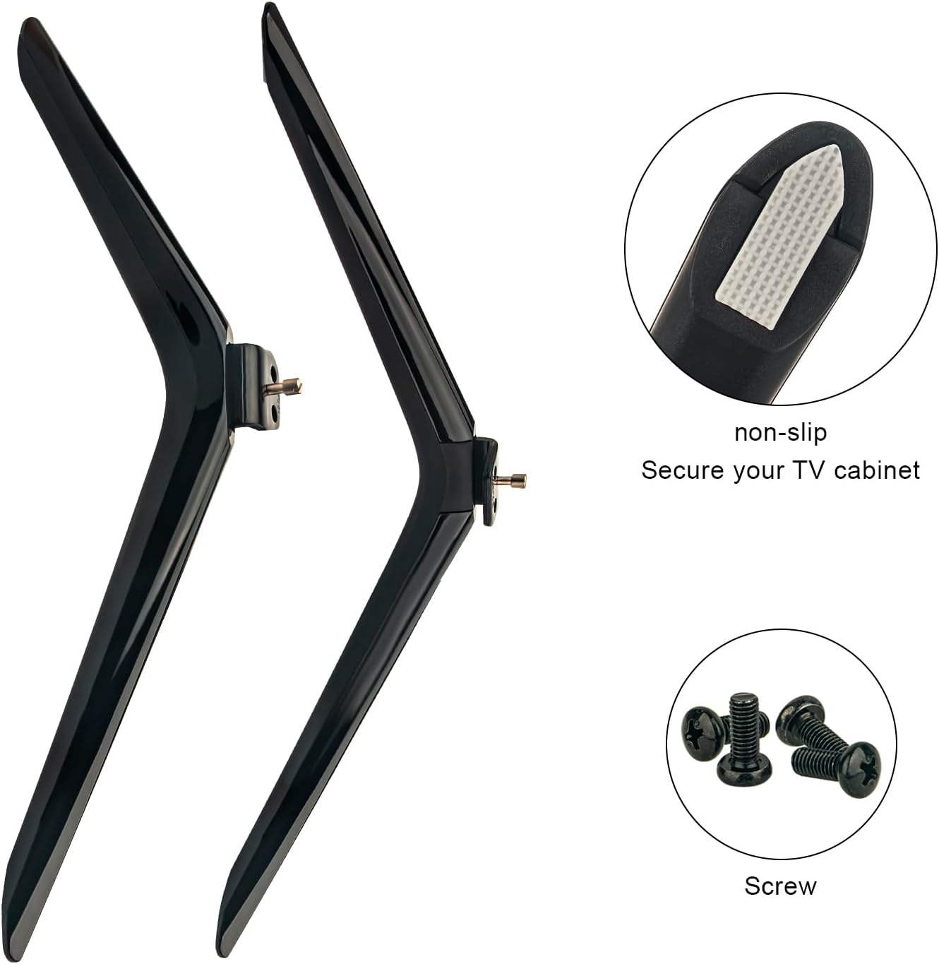 75A6G Television Stand Leg Replacement fit for Hisense 4K UHD Smart TV (2021) 75A6G 75A53FUA 75A53FJ 75" with Screws and Installation Instructions
