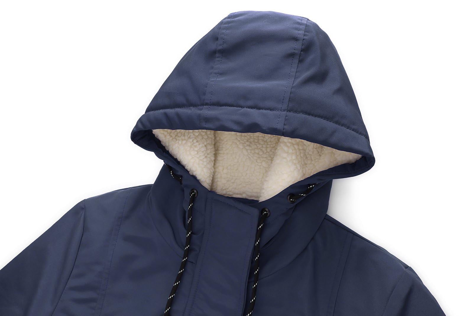 MODFUL Parka doublée Sherpa pour femme - Manteau d'hiver chaud à capuche épais