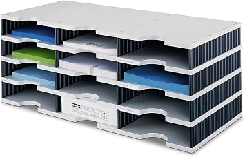 Styro Modular Sorting System 12 Compartments W723xD331xH293mm Grey and Black Ref 268-0304.98