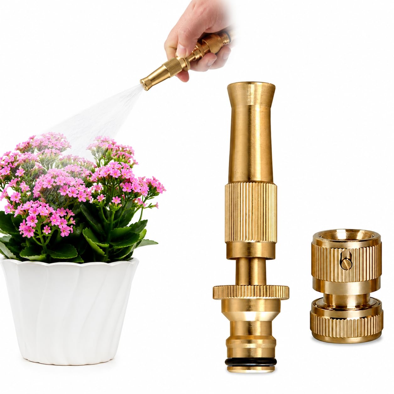 Brass Nozzle, Garden Hose Nozzle High Pressure Water Spray Gun, Water Pressure Gun for Car Wash, Heavy Duty Water Gun, Bike Wash Gun, Adjustable Spray Nozzle for Home, Garden & Vehicle Cleaning-image-38