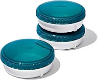 Vista 13 de OXO Good Grips Prep and Go - Recipiente dividido para 2 tazas, color azul océano