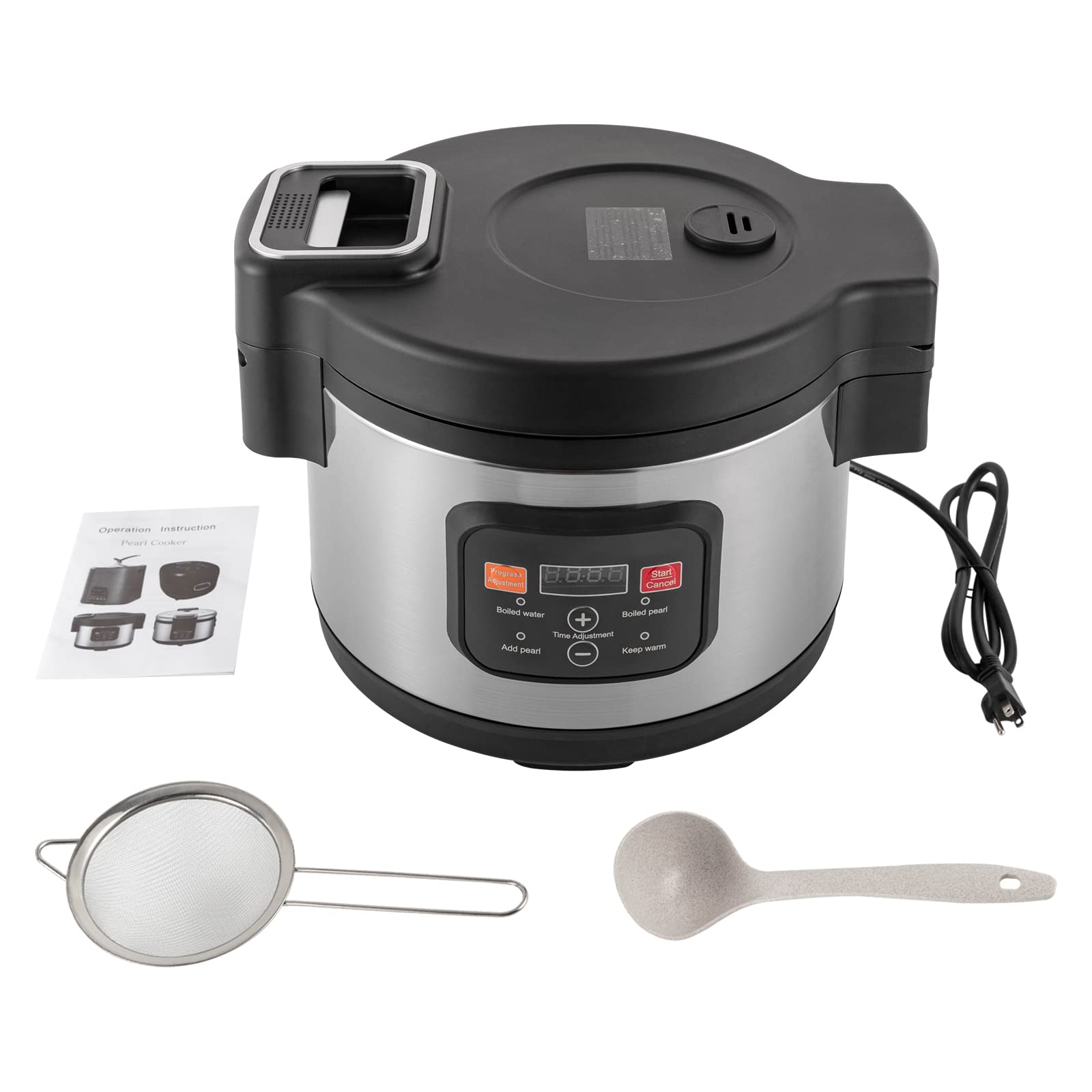 Taro Cooker DNYSYSJ Automatic Boba Cooker, 9L Commercial Boba Pot Pearl Tapioca ...