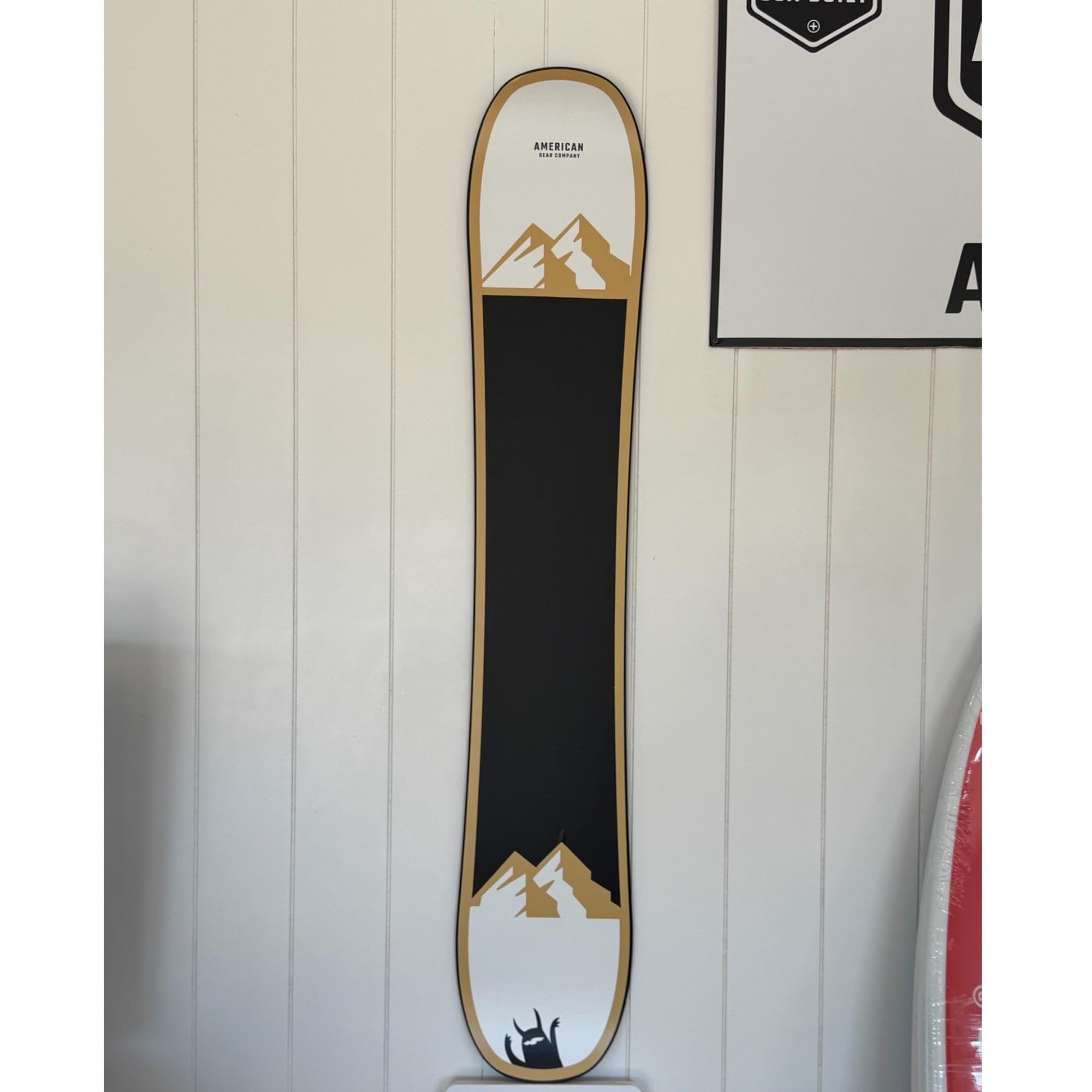 Display Snowboard with Chalkboard Surface