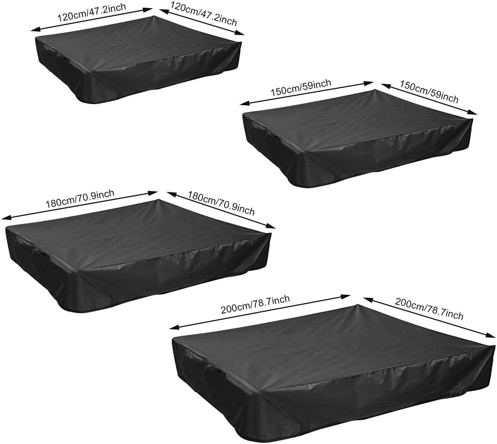 GEZICHTA Dustproof Sandpit Cover with Drawstring, Waterproof Sandpit Cover, 120x120cm Sandpit Pool Cover Green Sandbox Canopy with Drawstring ,Tarpaulin for Sandpit Cover,Oxford Cloth : Toys & Games