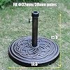 Orgrimmar Umbrella Base 26.5lbs Outdoor Living Heavy Duty Round Antiqued Patio Market Umbrella Base
