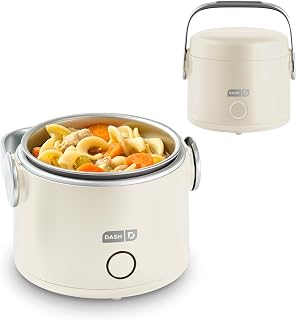 DASH Hot2Go Personal Food Warmer, 20 oz Electric Lunch Box, Cream