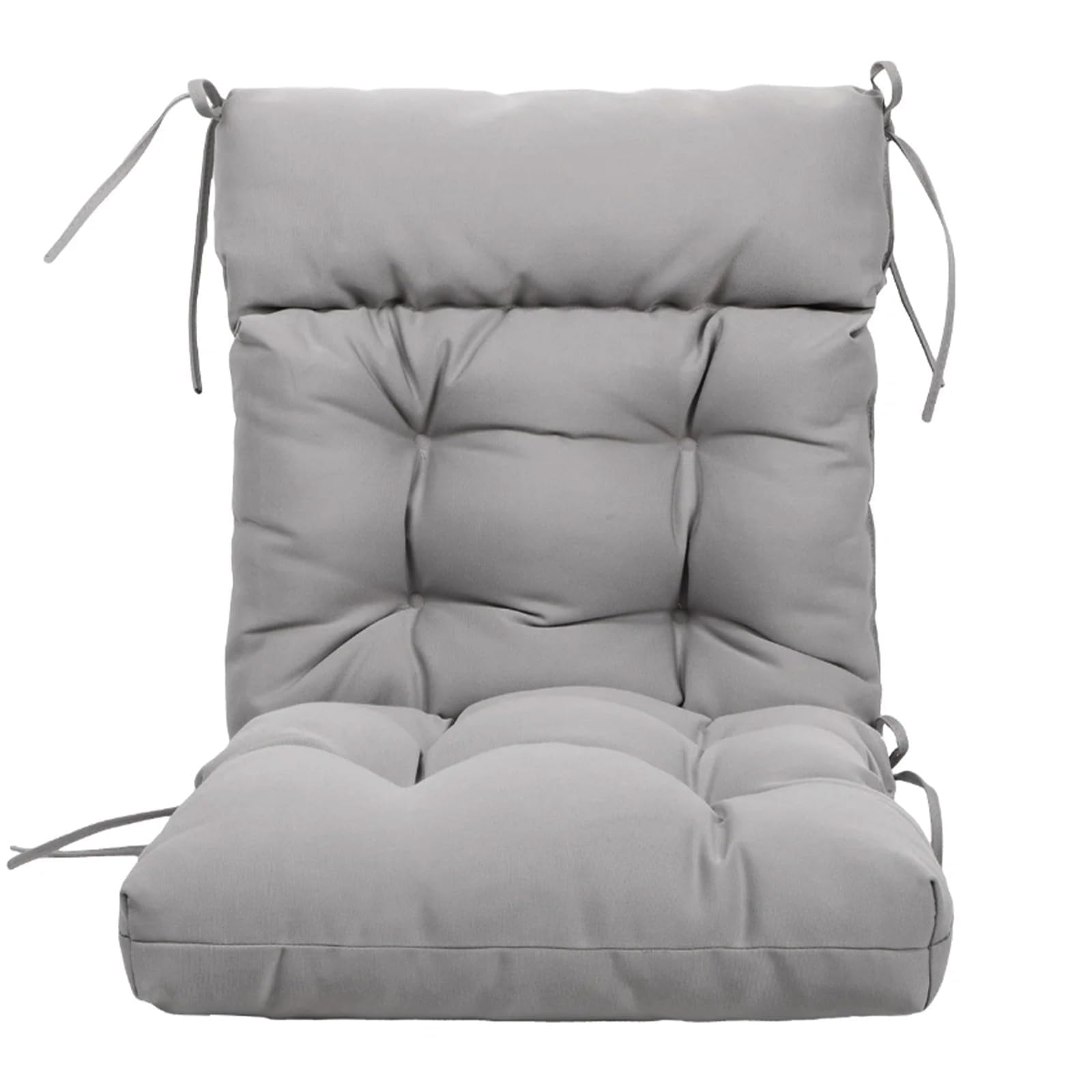 Meiiron Courtyard High Back Chair Cushion, Outdoor Rocking Wicker Chair Cushion with Back and Pillow, Thickened Swing Replacement Cushion(Gray)